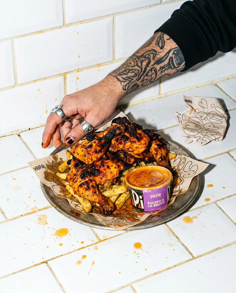 Alitas Piri Piri con salsa